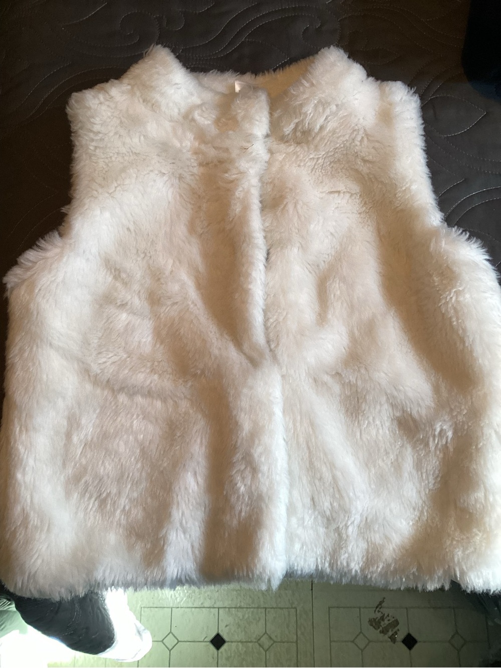 Carter's White Faux Fur Lined Vest